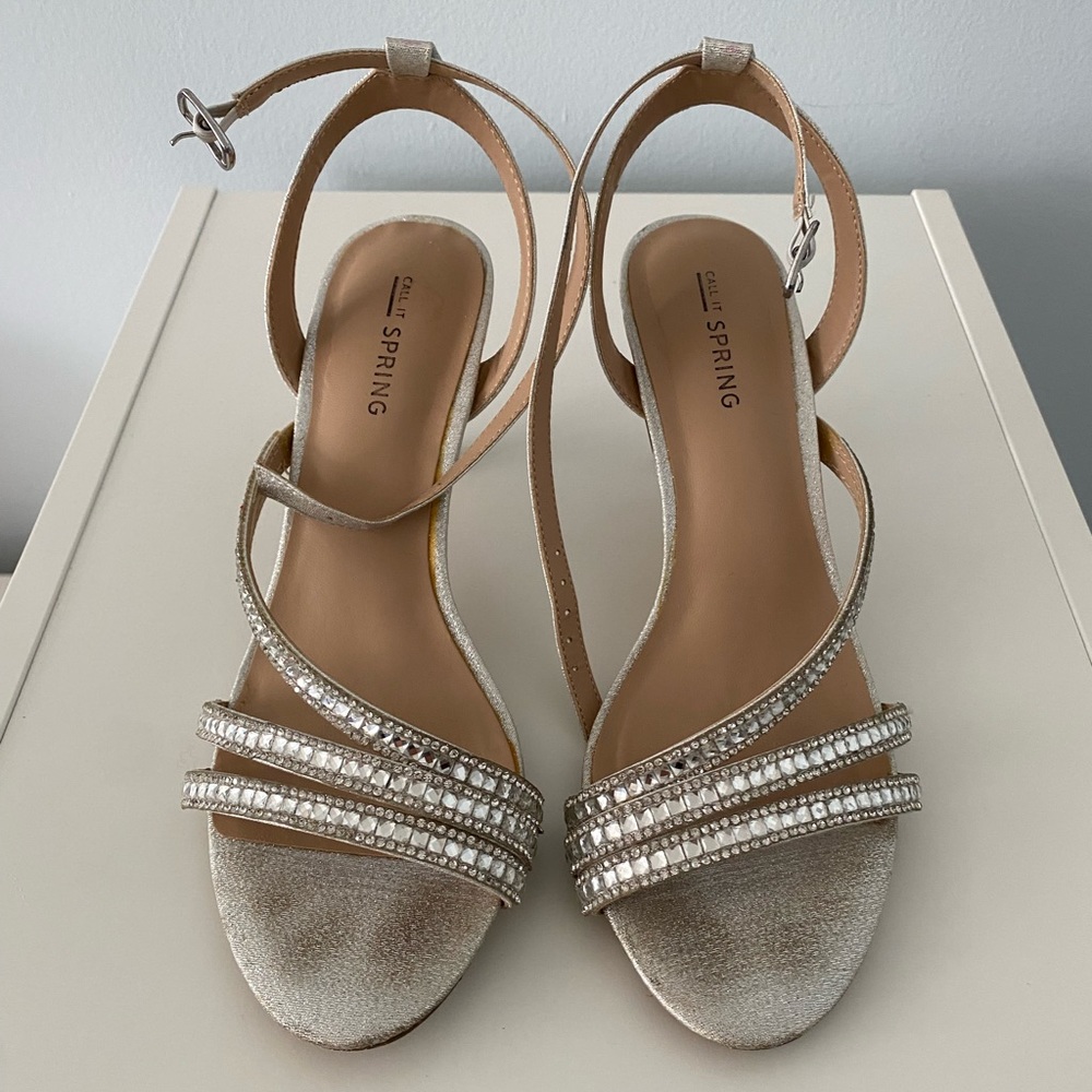 Silver rhinestone Sandals